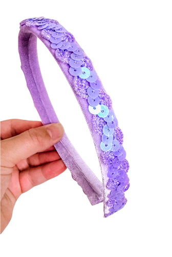 Purple Sequin Headband