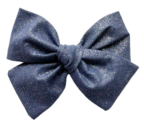 Navy Glitter Cotton