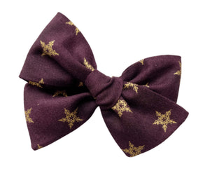 Burgundy Gold Stars